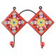 Red Floral Ceramic Tile Hook